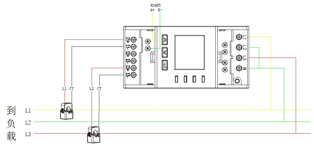 ADL400N-CT wiring Three phase Three wire