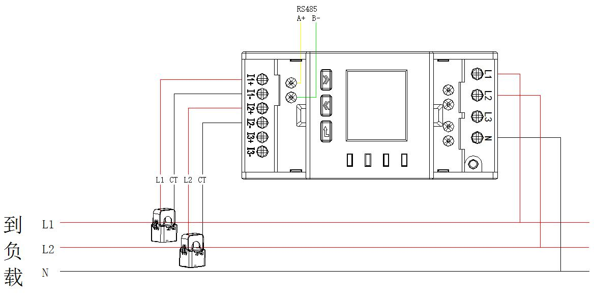 ADL400N-CT wiring single phase three wire