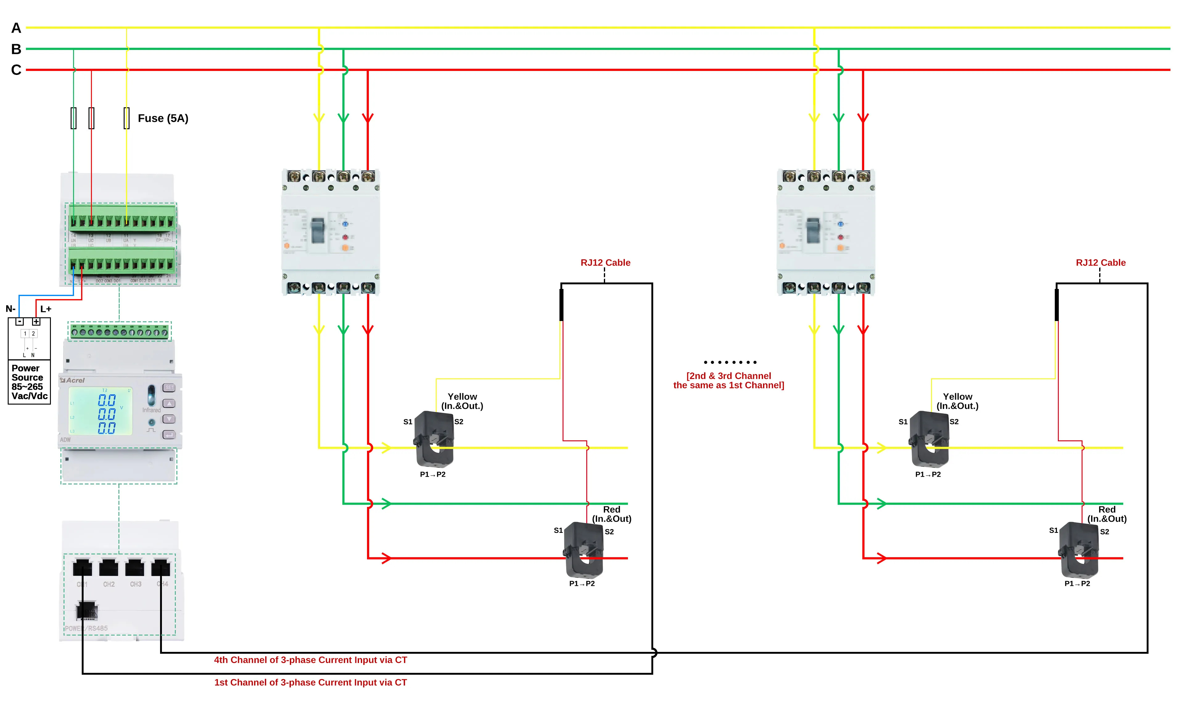 ADW210 wiring - 3P3W