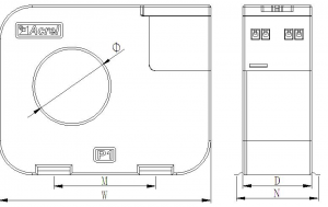 AKH-0.66-L residual current transformer outline dimension ratio - 1