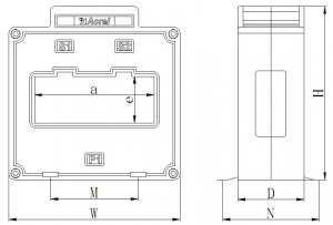 AKH-0.66-L residual current transformer outline dimension ratio - 2