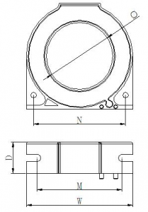 AKH-0.66-L residual current transformer outline dimension ratio - 4