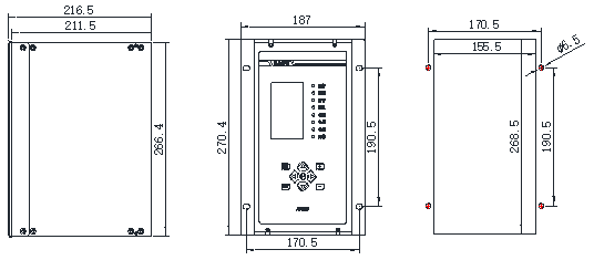 ARB6 Arc Flash Protection Relay - dimension