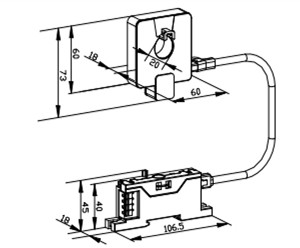 BA50L Smart Leakage Current Transducer - dimension - 3