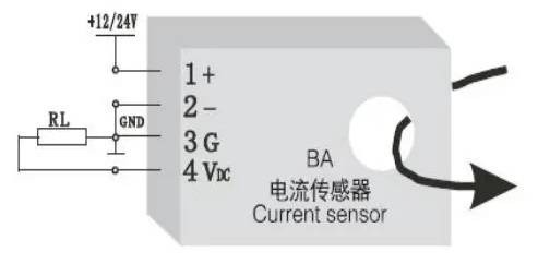 BA50L - leakage current transducer wiring - Vdc