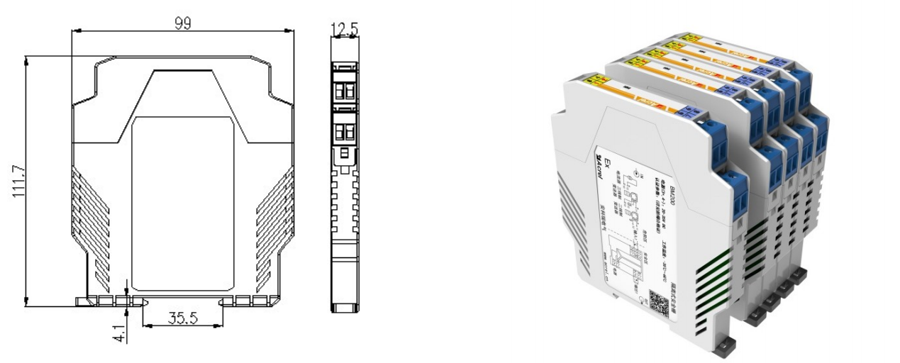 BM200 Isolated Safety Barrier - dimension - 1