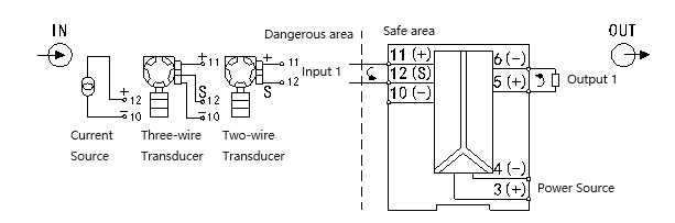 BM200 Isolated Safety Barrier - wiring - BM200-DI I-B11