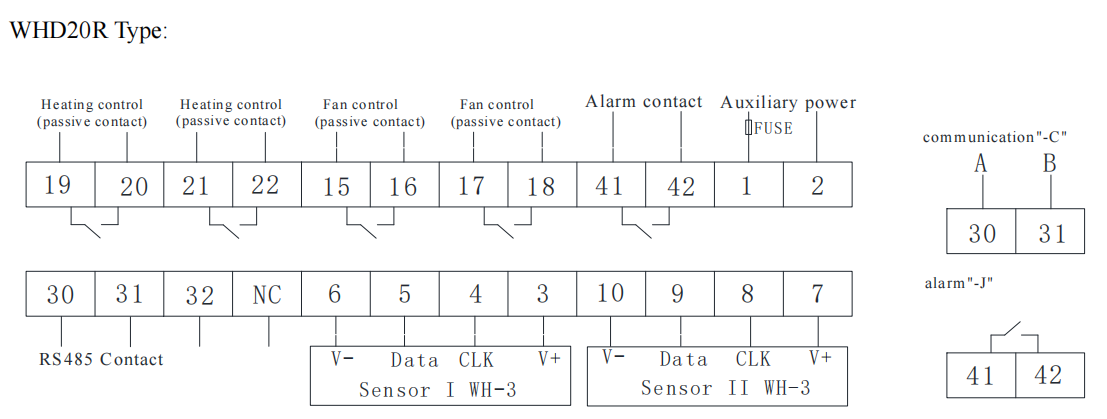 WHD20R - wiring