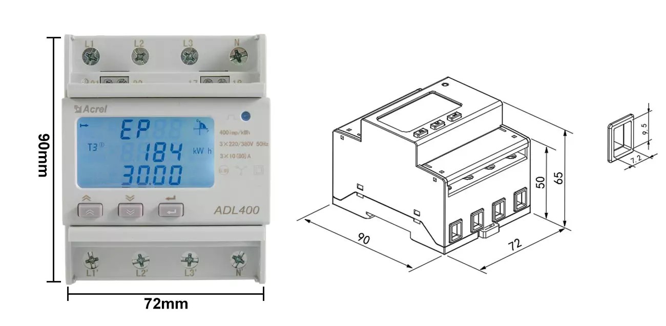 ADL400 - Dimension (Current Input via Direct Connect)_副本